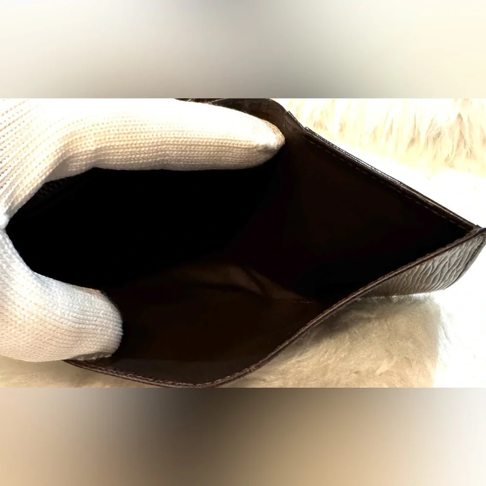 Louis Vuitton Vintage Brown Epi Leather Porte Monnaie Wallet VGUC